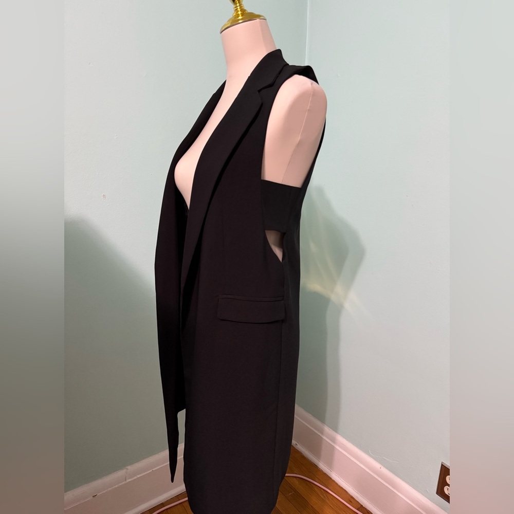 Bebe Sleeveless Black Blazer Vest